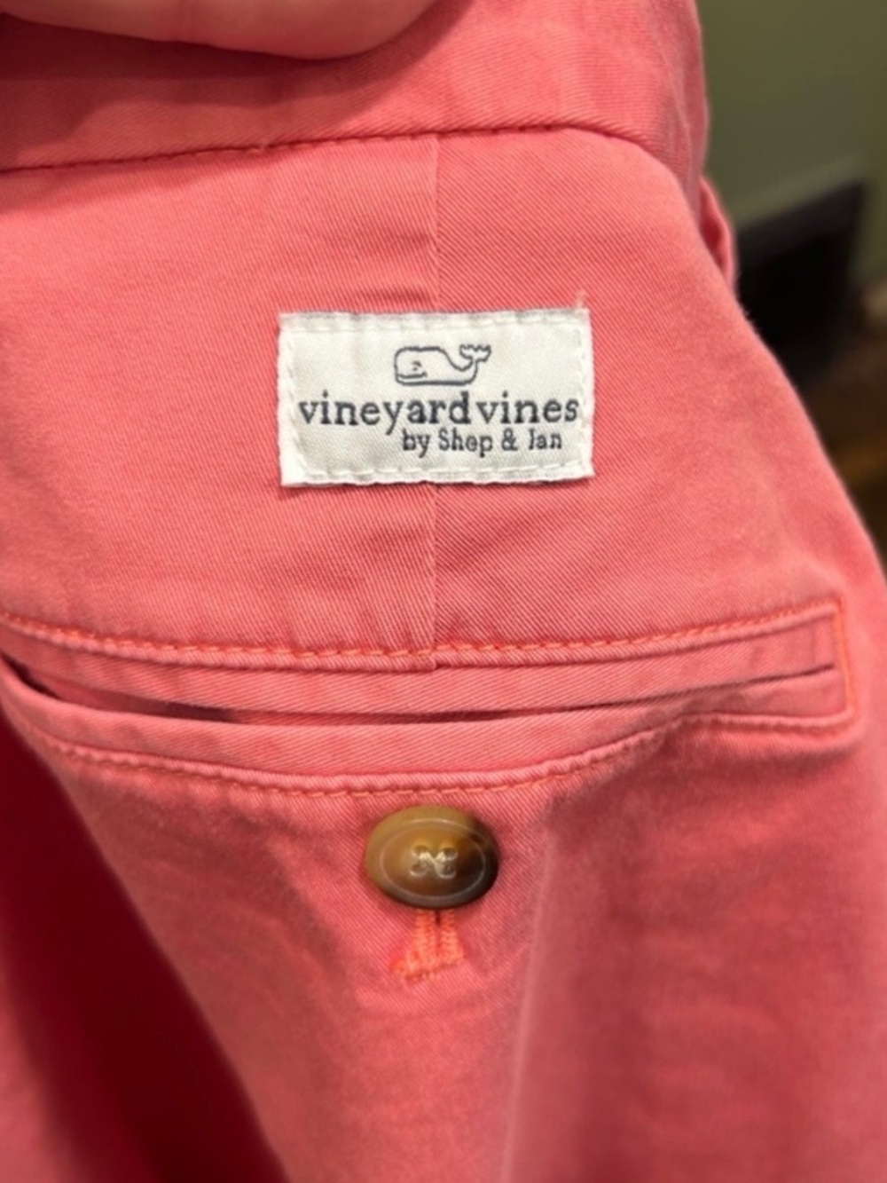 Vineyard Vines Men's Coral Pink Flat Front Shorts - Picture 2 of 4